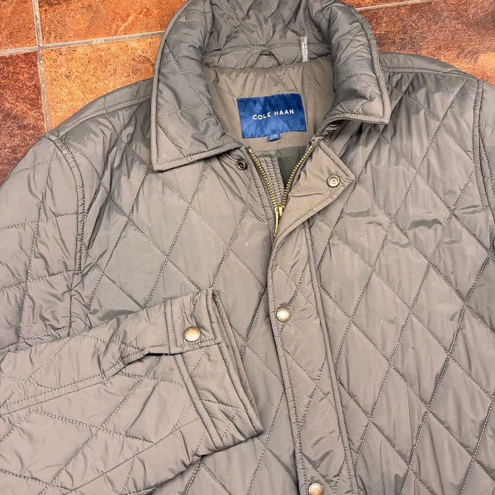 Cole Haan Quilted Lightweight Jacket in Taupe